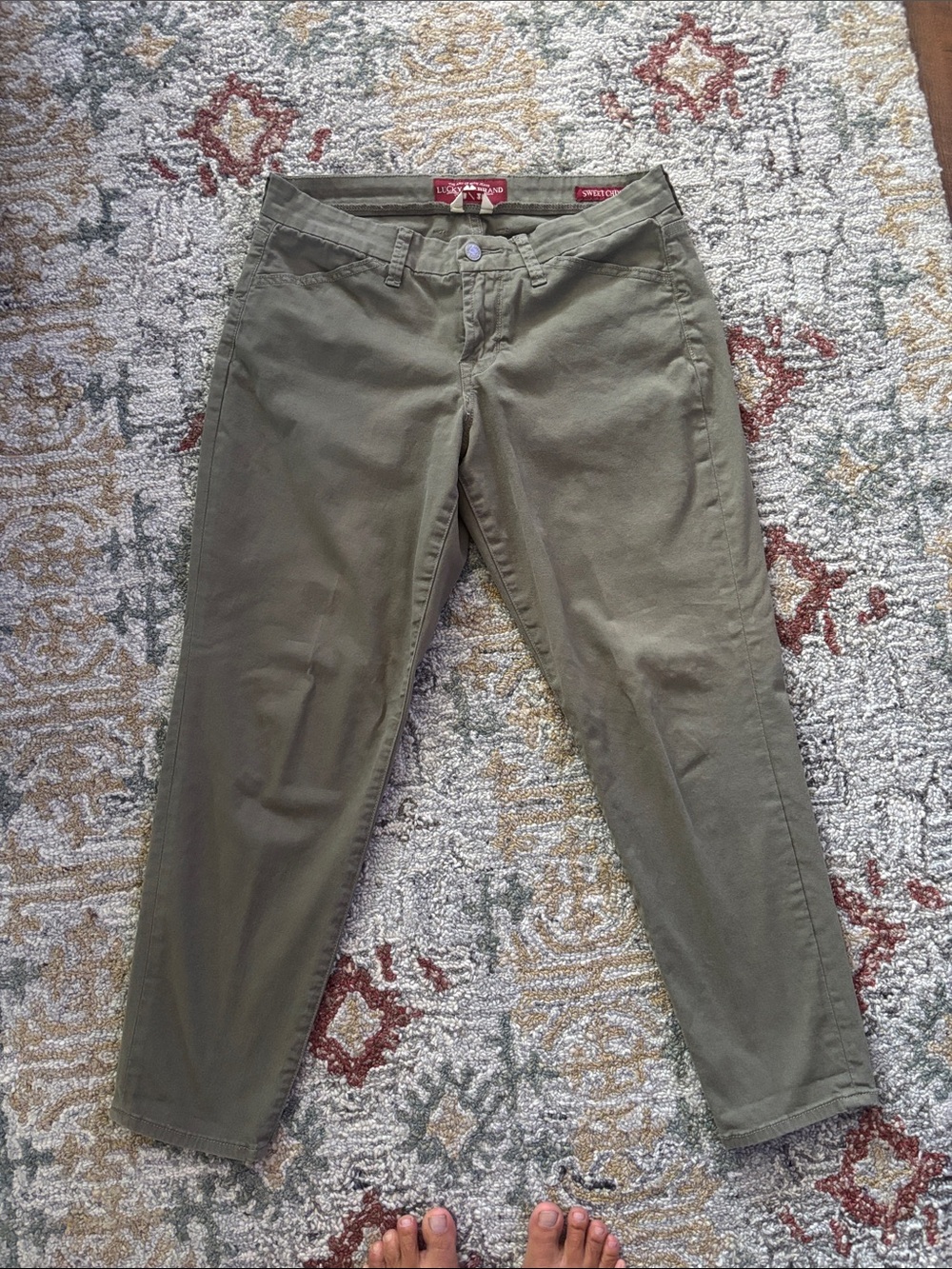 Lucky Brand Olive Green Cropped Women's Jeans